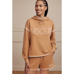 VOGUE Shorts Camel mit Stickereien