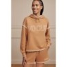 VOGUE Shorts Camel mit Stickereien