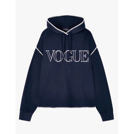 VOGUE Hoodie Midnight Blue mit Stickereien