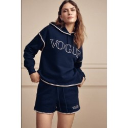 VOGUE Hoodie Midnight Blue mit Stickereien