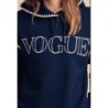 VOGUE Hoodie Midnight Blue mit Stickereien