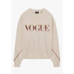 VOGUE Sweatshirt Creme mit Stickereien