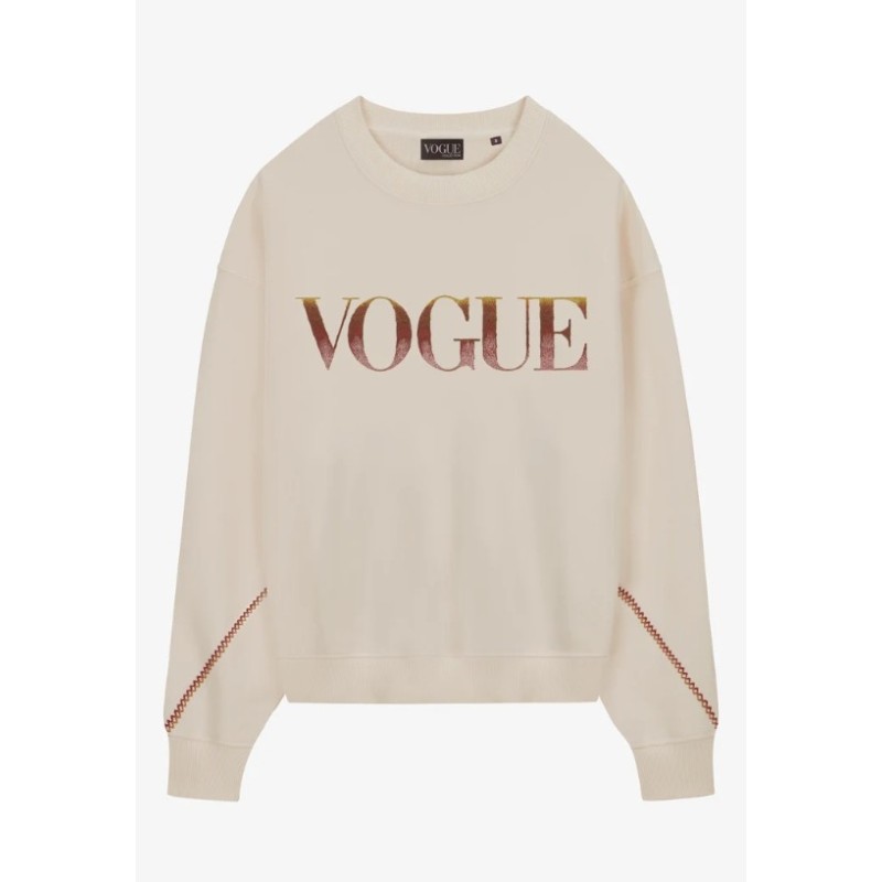 VOGUE Sweatshirt Creme mit Stickereien