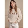 VOGUE Sweatshirt Creme mit Stickereien