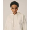 VOGUE Hoodie Creme mit tonaler Logo-Stickerei