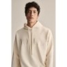 VOGUE Hoodie Creme mit tonaler Logo-Stickerei