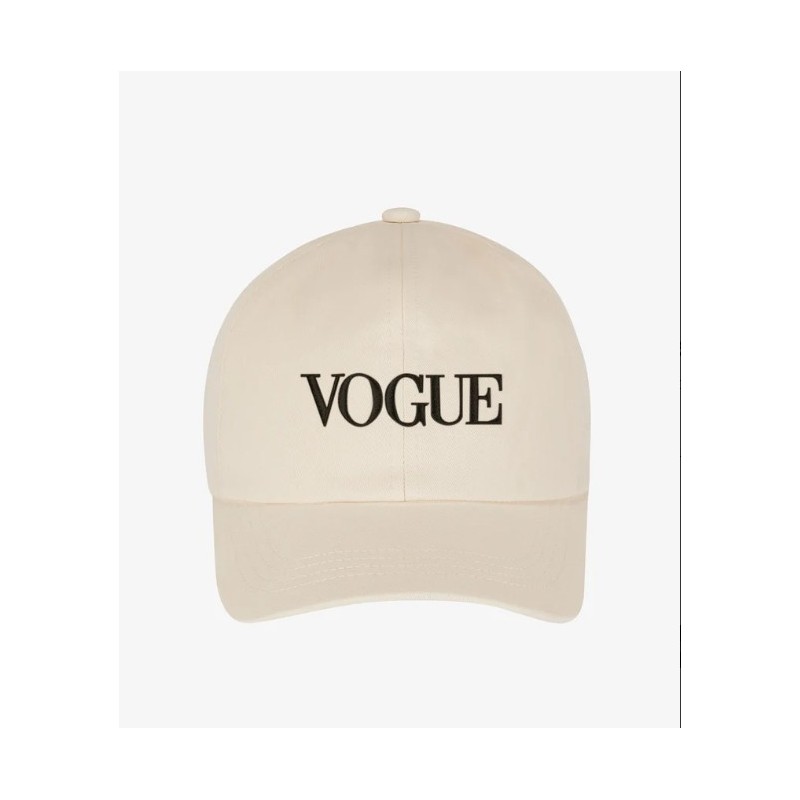 VOGUE Cap Creme mit Logo-Stickerei