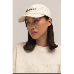 VOGUE Cap Creme mit Logo-Stickerei