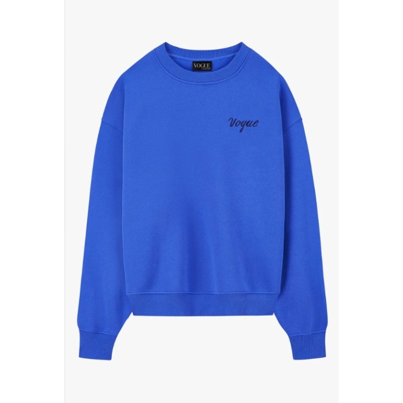 VOGUE Sweatshirt Dove Blue mit kleiner Logo-Stickerei