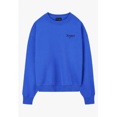 VOGUE Sweatshirt Dove Blue mit kleiner Logo-Stickerei