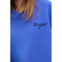 VOGUE Sweatshirt Dove Blue mit kleiner Logo-Stickerei