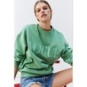 VOGUE Sweatshirt Grün mit Logo-Stickerei