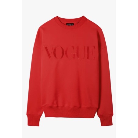 VOGUE Sweatshirt Rot mit Logo-Stickerei