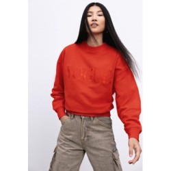 VOGUE Sweatshirt Rot mit Logo-Stickerei