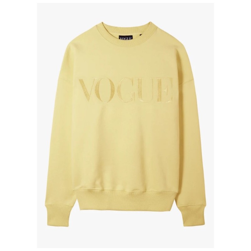 VOGUE Sweatshirt Gelb mit Logo-Stickerei