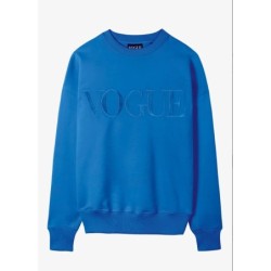 VOGUE Sweatshirt Royalblau mit Logo-Stickerei