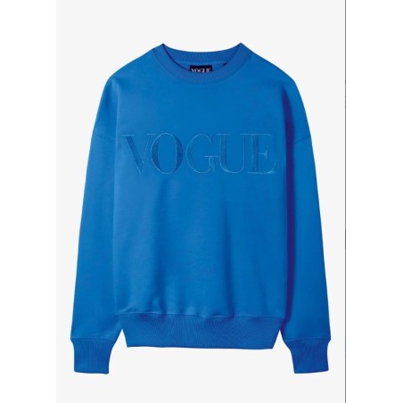 VOGUE Sweatshirt Royalblau mit Logo-Stickerei