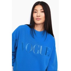 VOGUE Sweatshirt Royalblau mit Logo-Stickerei