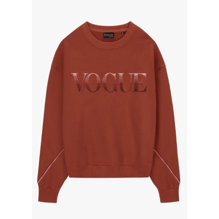 VOGUE Sweatshirt Rusty Red mit Stickereien