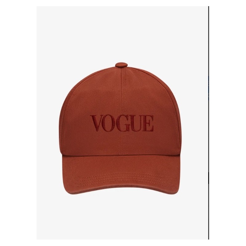 VOGUE Cap Rusty Red mit Logo-Stickerei