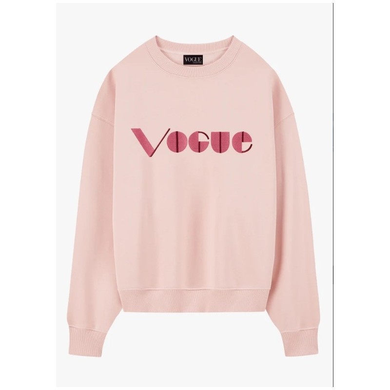 VOGUE Sweatshirt Smokey Rose mit Logo-Stickerei