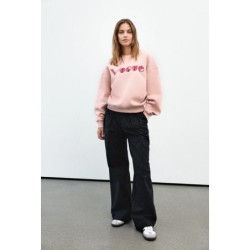 VOGUE Sweatshirt Smokey Rose mit Logo-Stickerei