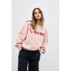 VOGUE Sweatshirt Smokey Rose mit Logo-Stickerei