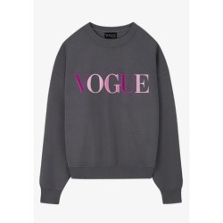 VOGUE Sweatshirt Tornado Grey mit bunter Logo-Stickerei