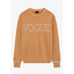 VOGUE Sweatshirt Camel mit Stickereien