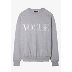 VOGUE Sweatshirt Grau mit Logo-Stickerei