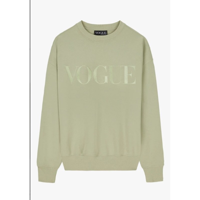 VOGUE Sweatshirt Sage mit Logo-Stickerei