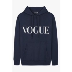 VOGUE Hoodie Navy mit Logo-Stickerei