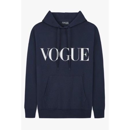 VOGUE Hoodie Navy mit Logo-Stickerei