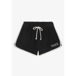 VOGUE Terry-Shorts Schwarz mit Logo-Stickerei