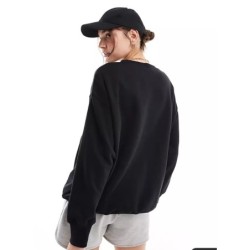 Nike – Oversize-Sweatshirt in Schwarz und Segelweiß