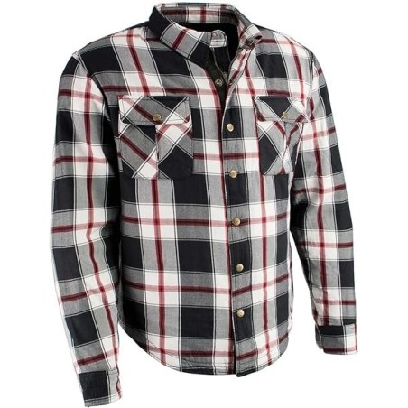 Milwaukee Leder Plaid CE Herren Armored Flanell Biker Shirt