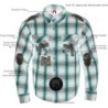 Milwaukee Leder Plaid CE Herren Armored Flanell Biker Shirt