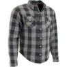 Milwaukee Leder MPM1630 Herren Plaid Flanell Biker Shirt