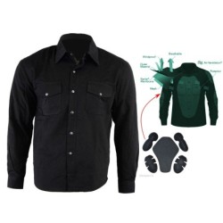 BGA Tracer Motorrad Schutzshirt Schwarz mit CE Approved Armor