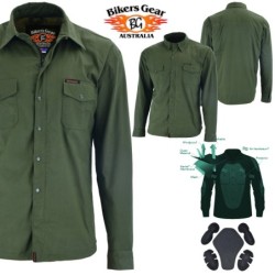 BGA Icon HD Flanell Shirt Olivgrün