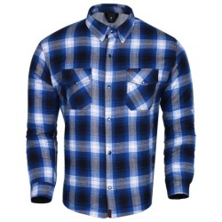 BGA Timber HD Motorrad Shirt,Schutz Shirts Blau/Weiß