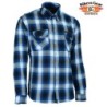 BGA Timber HD Motorrad Shirt,Schutz Shirts Blau/Weiß