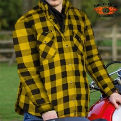 BGA Exo Motorrad Schutzshirt Gelb-Verstärkte w/Aramidfasern