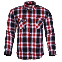 BGA Timber HD Motorrad Shirt Rot/Weiß/Schwarz