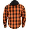 Milwaukee Leder MPM1642 Herren Plaid Kapuze Flanell Biker Shirts