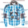 Milwaukee Leder MPM1642 Herren Plaid Kapuze Flanell Biker Shirts