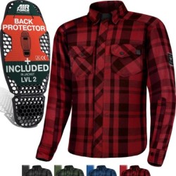 SHIMA RENEGADE MEN 2 Motorrad Shirt für Männer mit Armored Shirt Rot