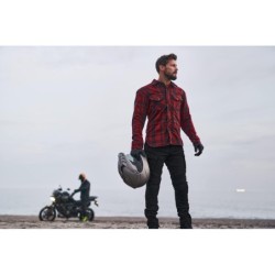 SHIMA RENEGADE MEN 2 Motorrad Shirt für Männer mit Armored Shirt Rot