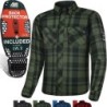 SHIMA RENEGADE MEN 2 Motorrad Shirt für Männer mit Armored Plaid Grün