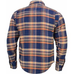 Milwaukee Leder MPM1656 Blau und Orange Motorrad Rüstung Shirt